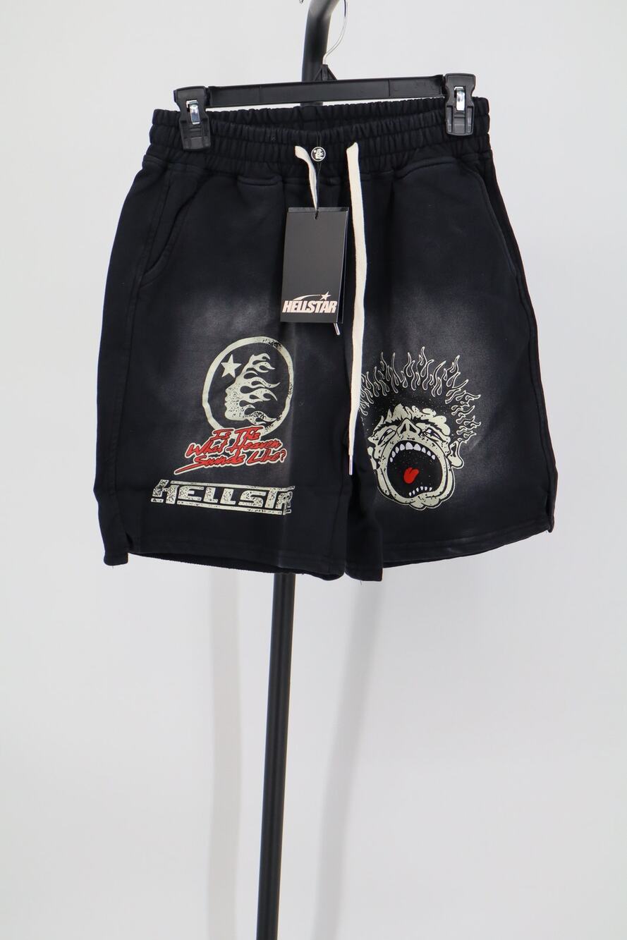 NEW Hellstar Sounds Like Heaven Sweatshorts Men's Black Drawstring Size M